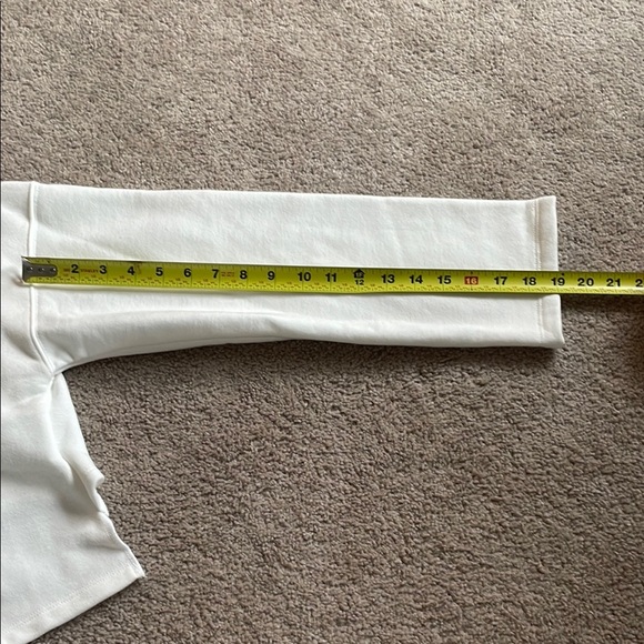 Fabletics White Crop Tie Front Blouse - Picture 6 of 6